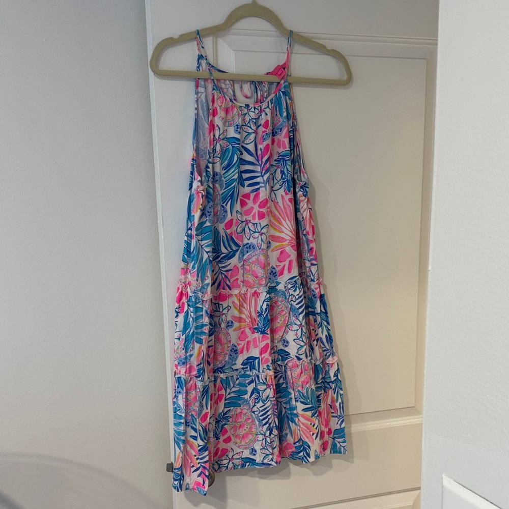 Floral Pink and Blue Lilly Pulitzer Cotton Dress